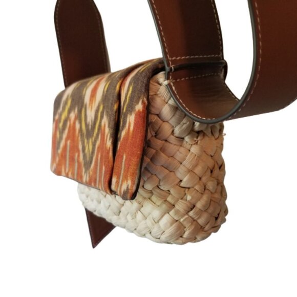 SAM EDELMAN STRAW New CROSSBODY Shoulder Bag Clutch Purse - Picture 6 of 13